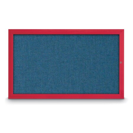 United Visual Products Hinge-less Radius Corkboard, 18"x24", Black Alum Frame/Blue Spruce UVEB1824R-BLACK-BLSPRU